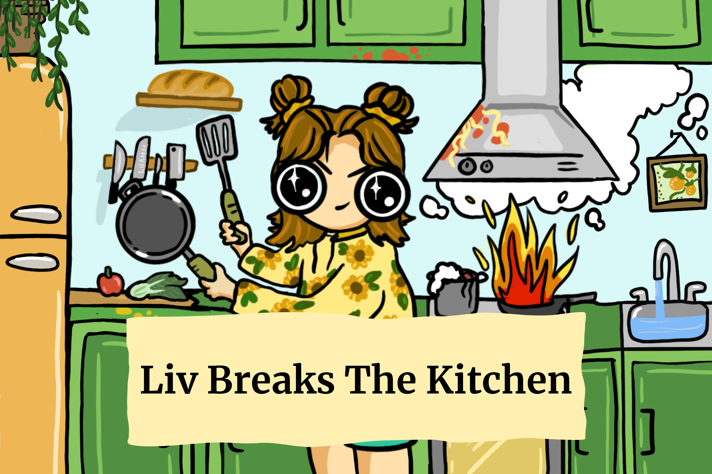 liv breaks the kitchen